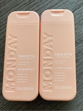 Monday Haircare Smooth shampoo and conditioner, travel size, new, never used.